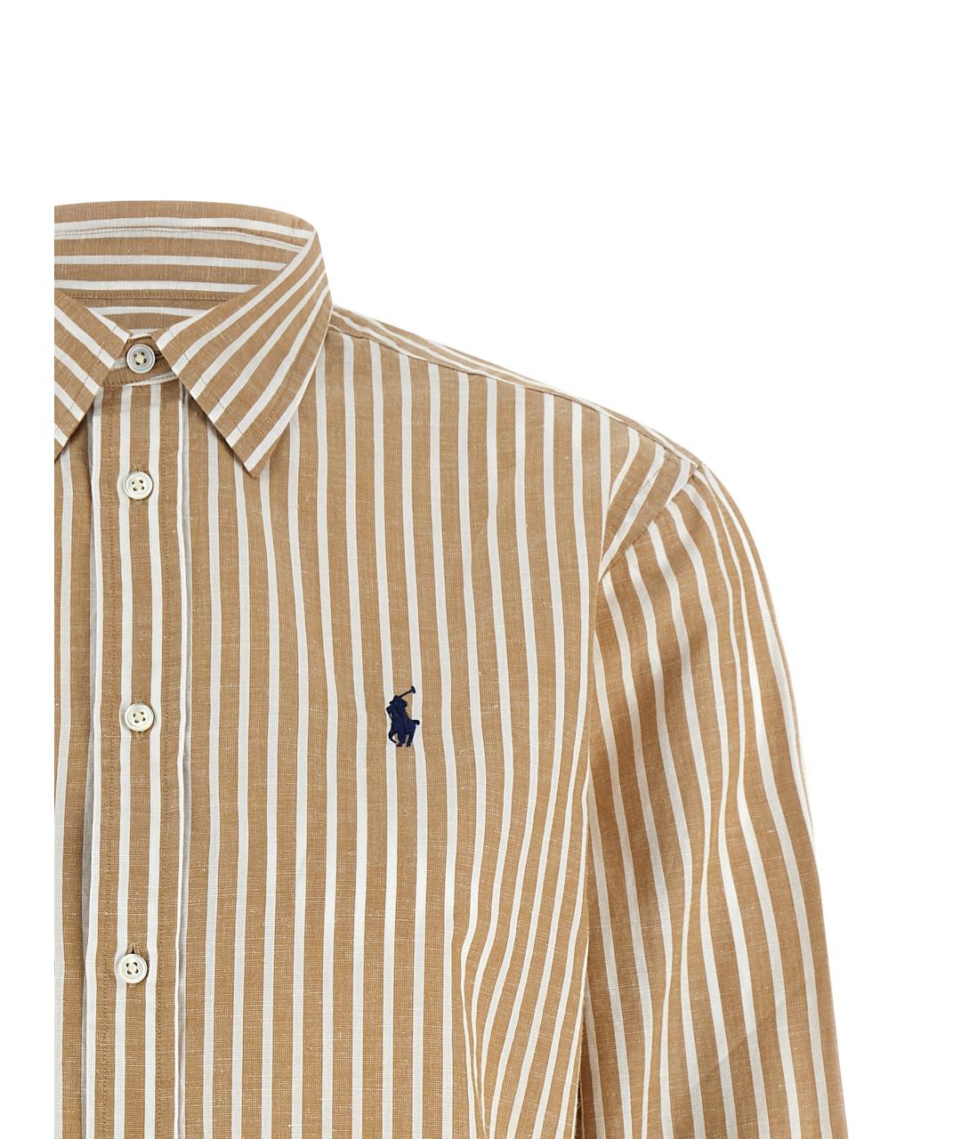 POLO RALPH LAUREN Бежевая хлопковая рубашка, фото 3