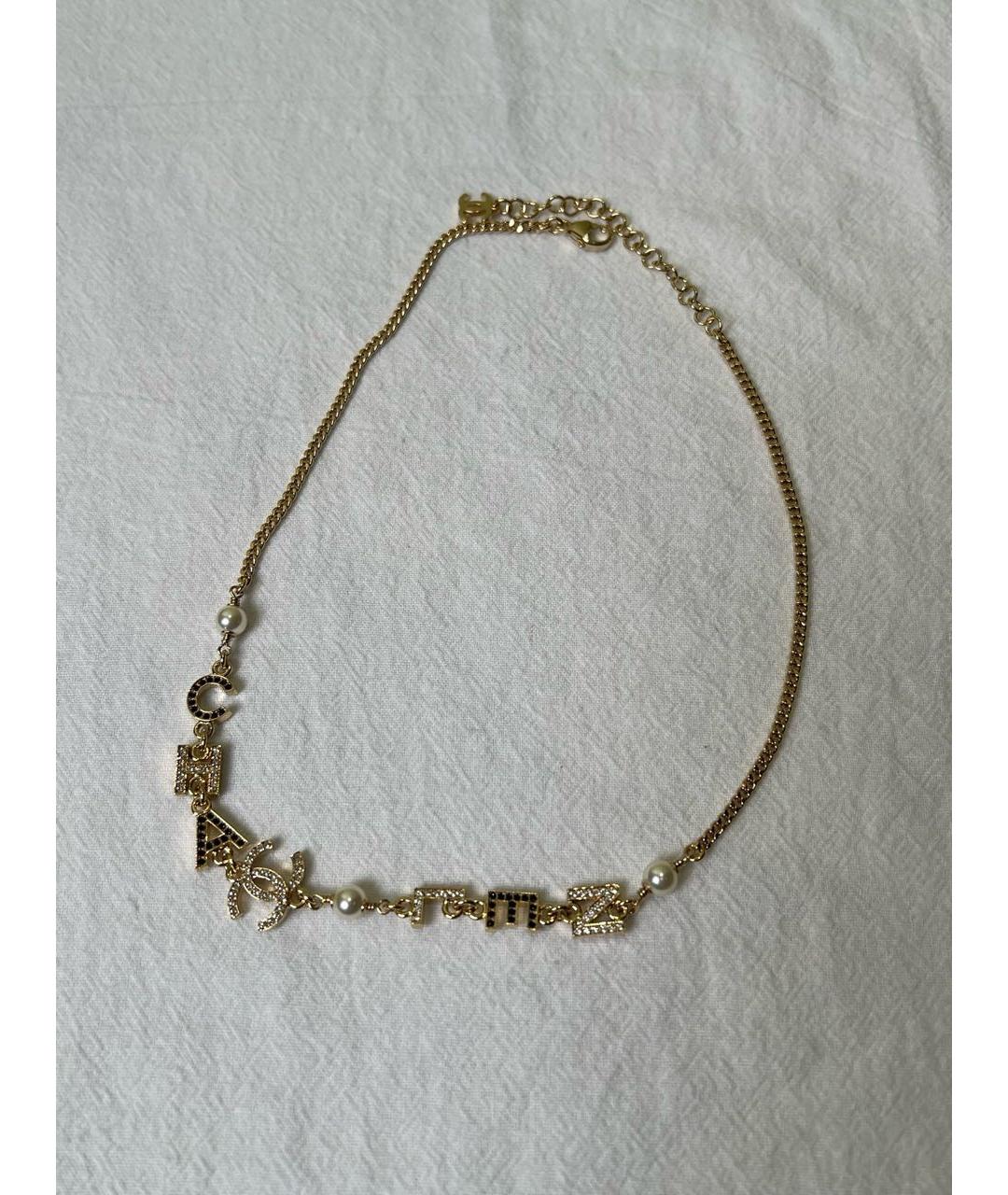 CHANEL Золотое металлическое колье, фото 5