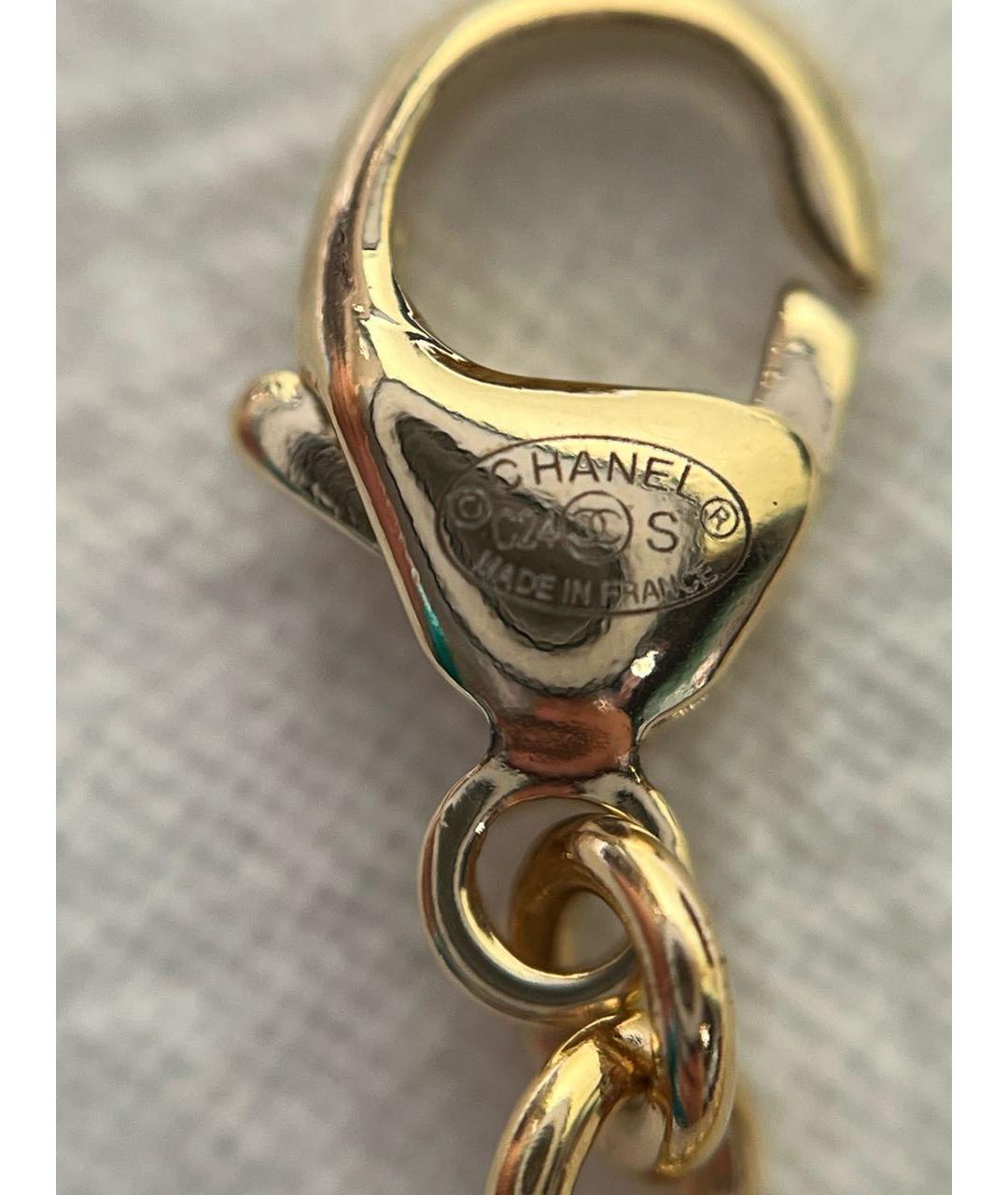 CHANEL Золотое металлическое колье, фото 3