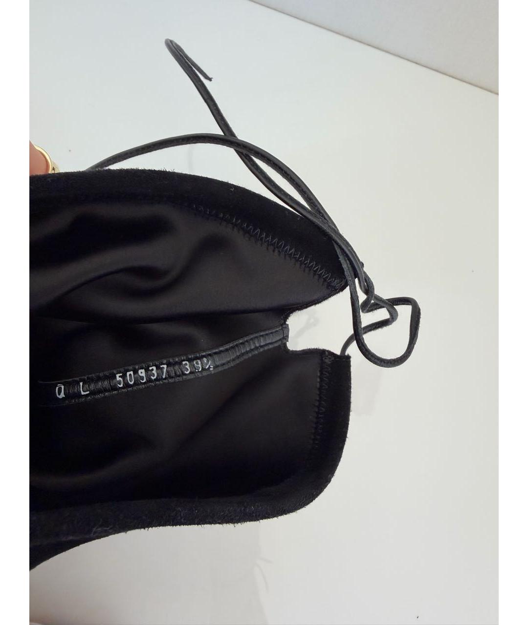 STUART WEITZMAN Черные замшевые ботфорты, фото 7