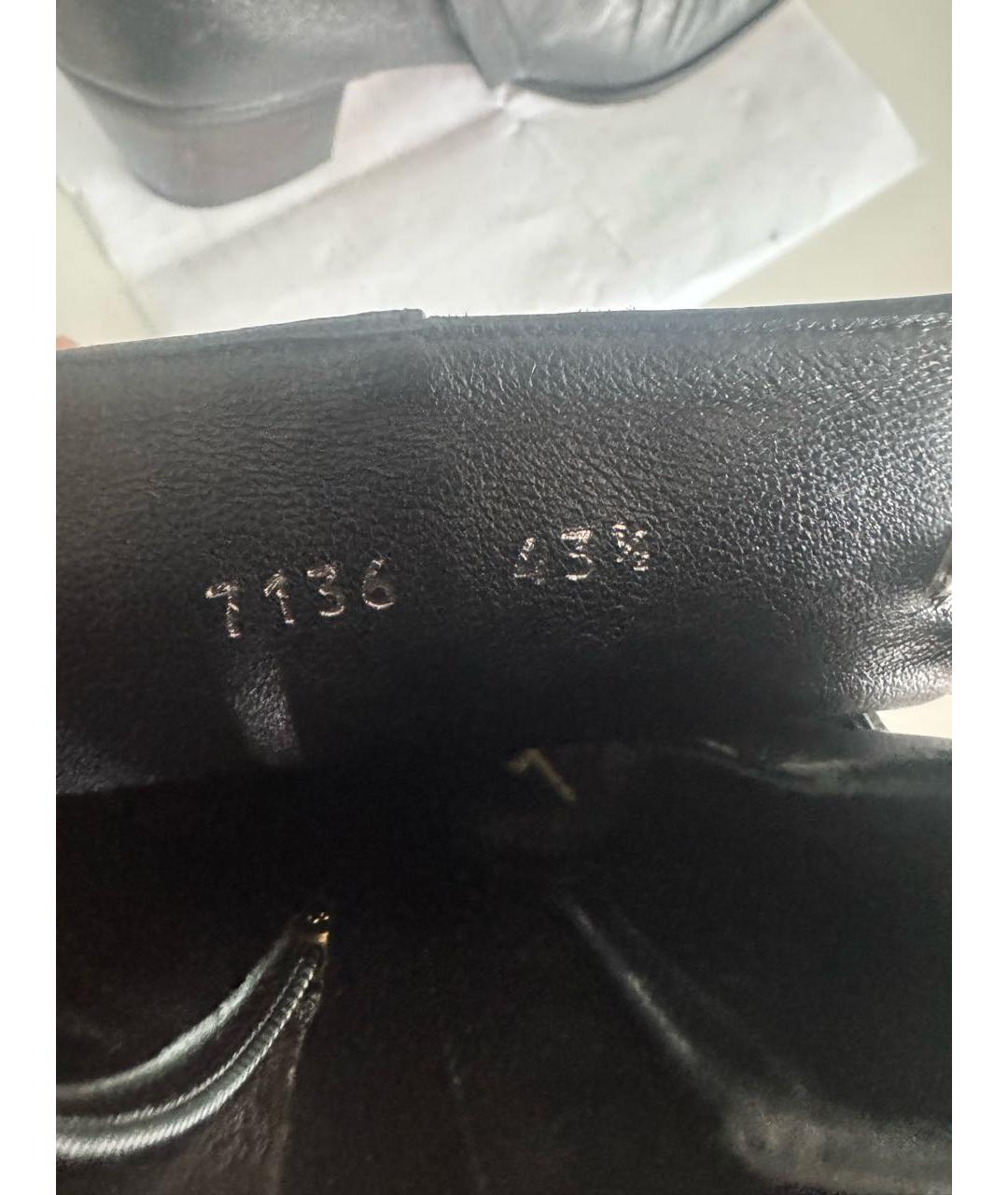 SAINT LAURENT Черные кожаные высокие ботинки, фото 7