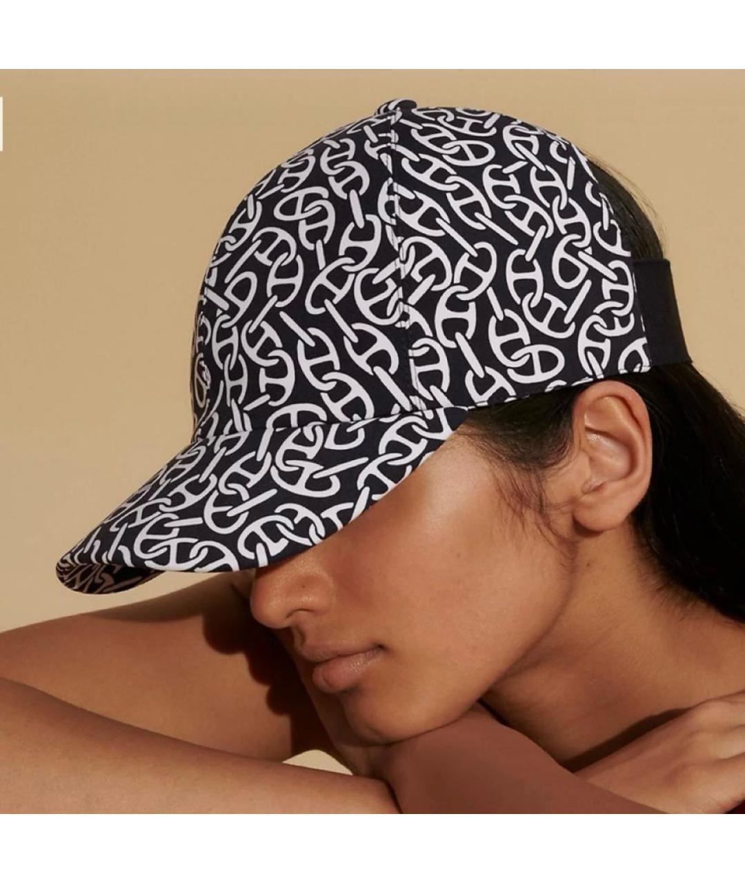 HERMES Черная синтетическая кепка/бейсболка, фото 2