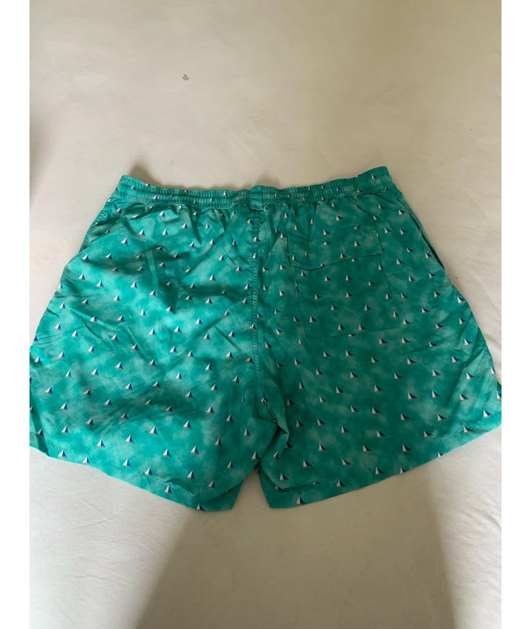 LORO PIANA Бирюзовые полиамидовые шорты, фото 2