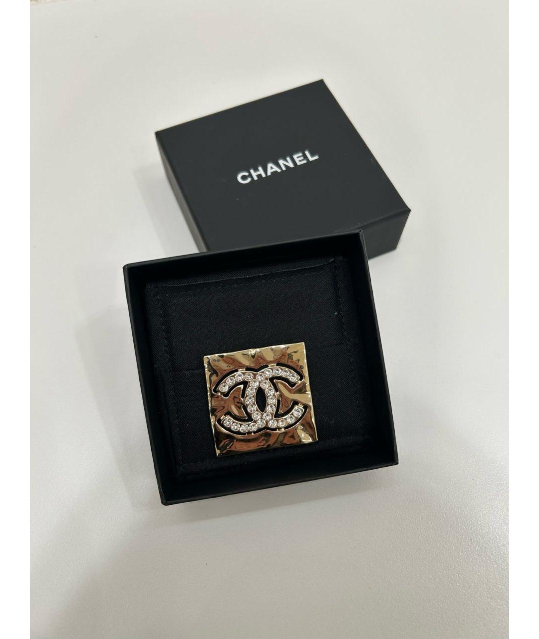 CHANEL Золотая металлическая булавка / брошь, фото 3