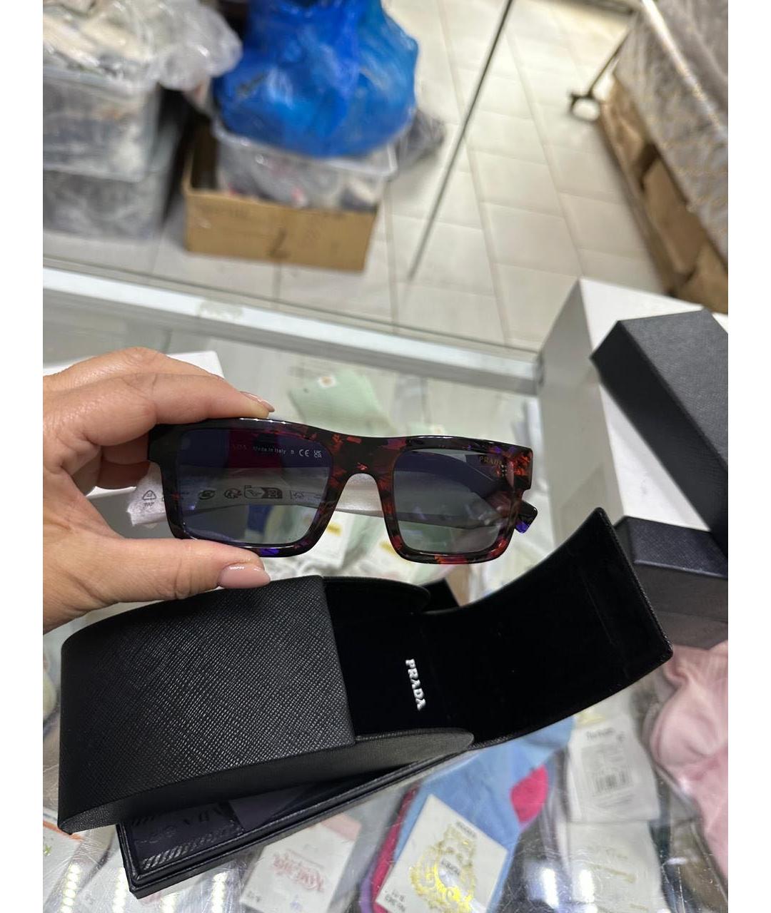 PRADA Мульти пластиковые солнцезащитные очки, фото 4