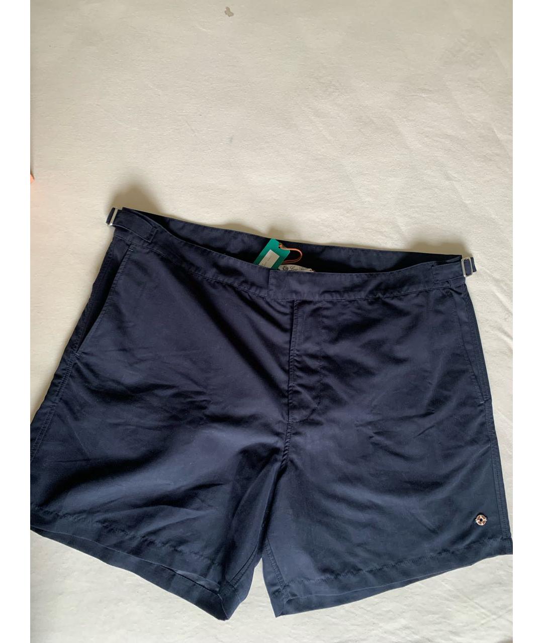 LORO PIANA Синие полиэстеровые шорты, фото 4