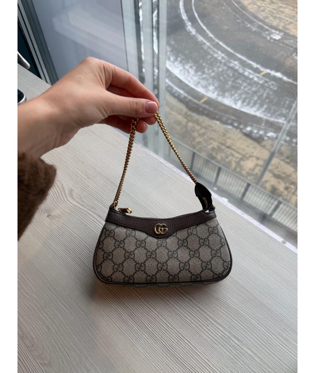 GUCCI Бежевая сумка с короткими ручками, фото 3