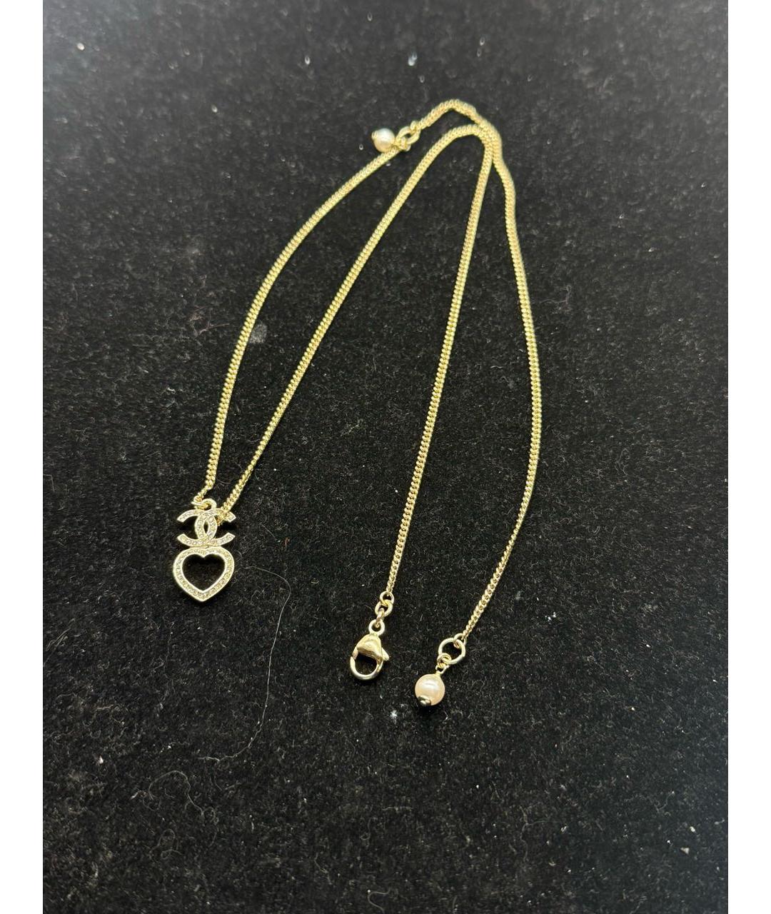 CHANEL Золотое металлическое колье, фото 5