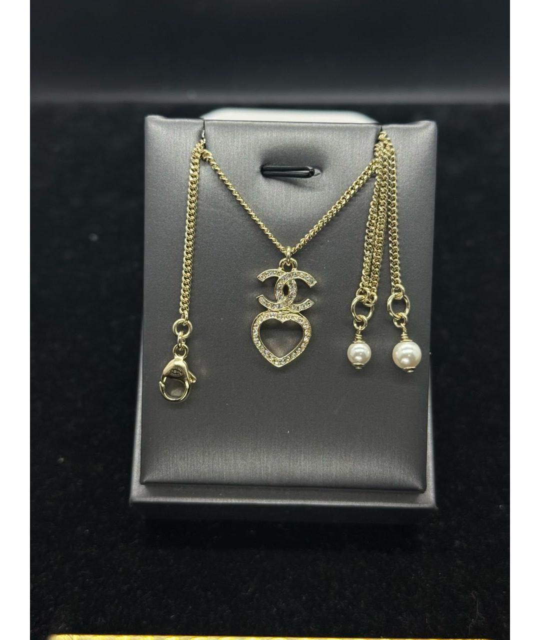 CHANEL Золотое металлическое колье, фото 6