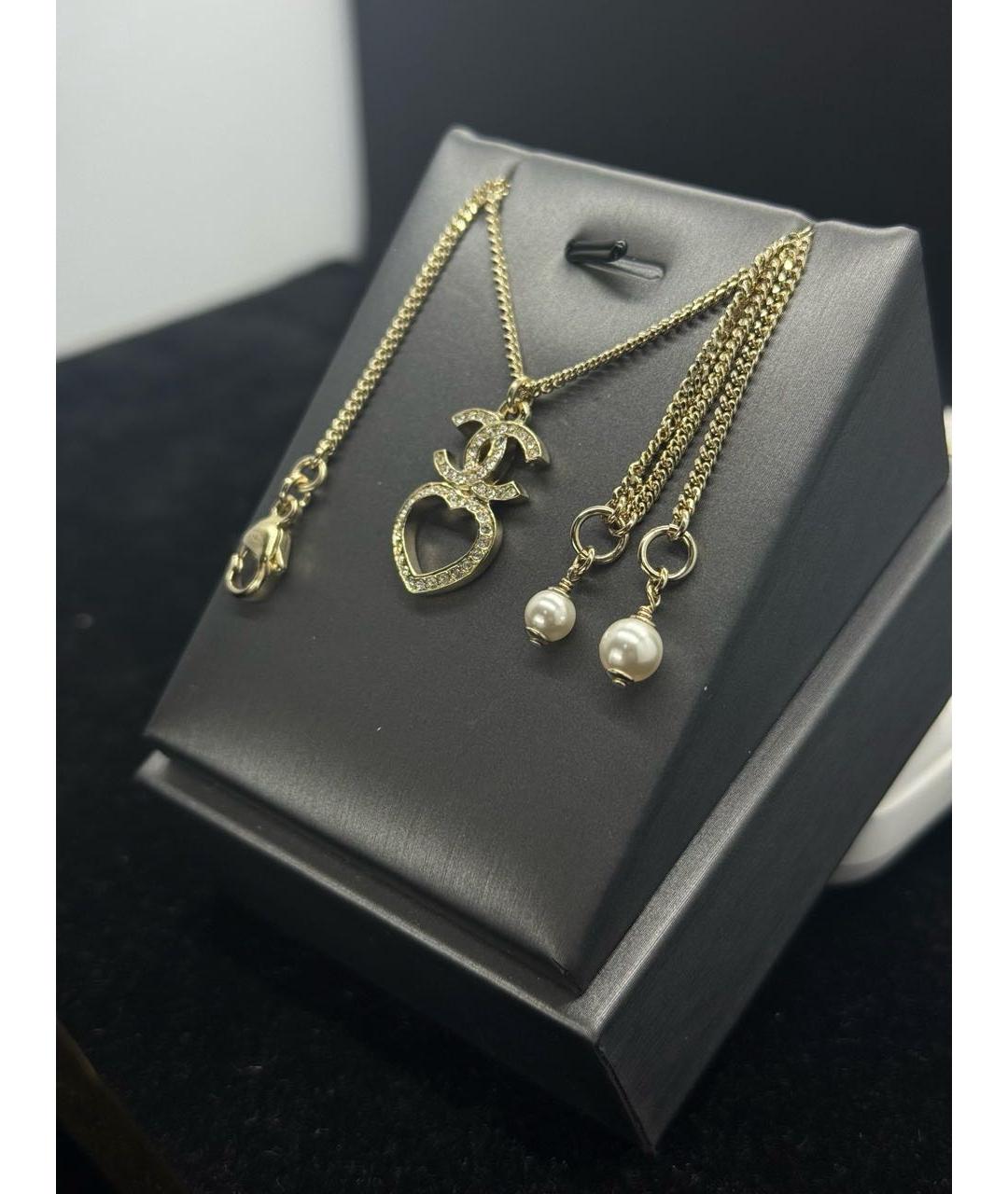 CHANEL Золотое металлическое колье, фото 2