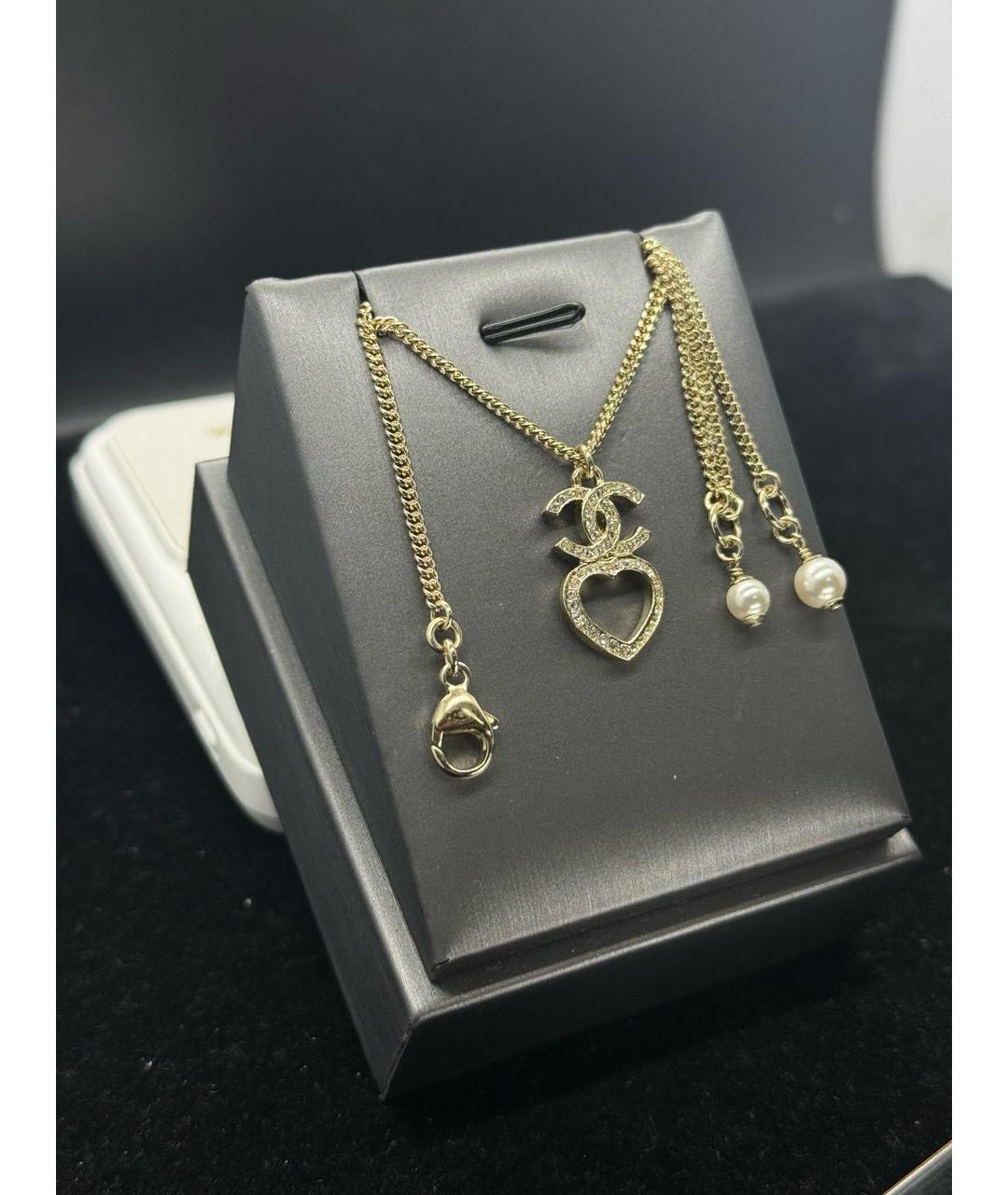 CHANEL Золотое металлическое колье, фото 3