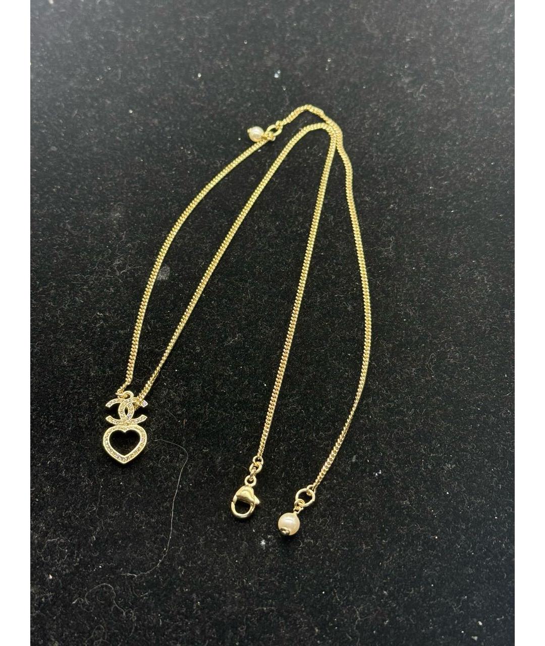 CHANEL Золотое металлическое колье, фото 4