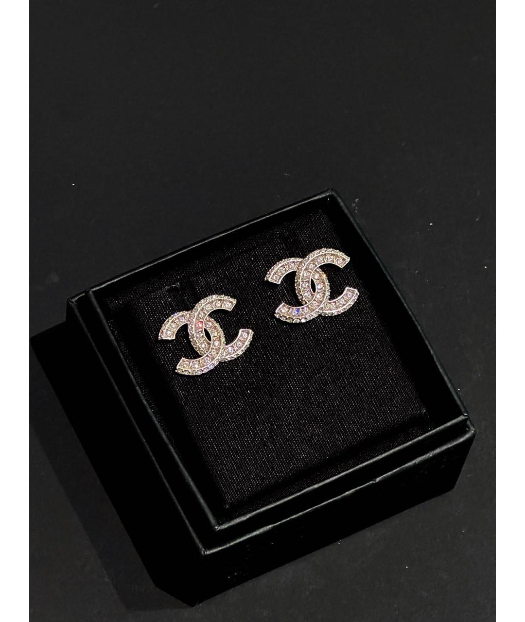 CHANEL Золотые металлические серьги, фото 2
