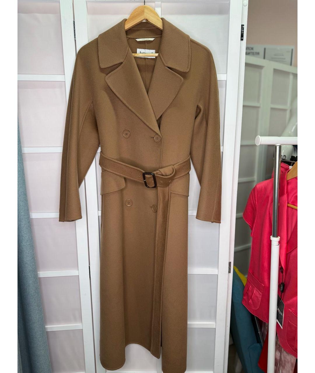 'S MAX MARA Коричневое шерстяное пальто, фото 8