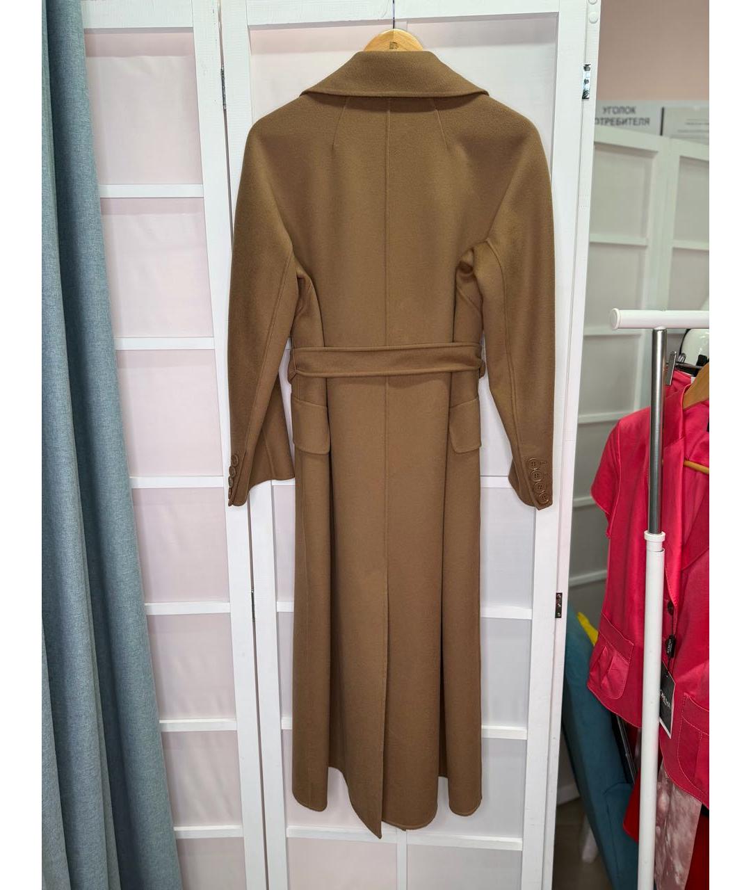 'S MAX MARA Коричневое шерстяное пальто, фото 2