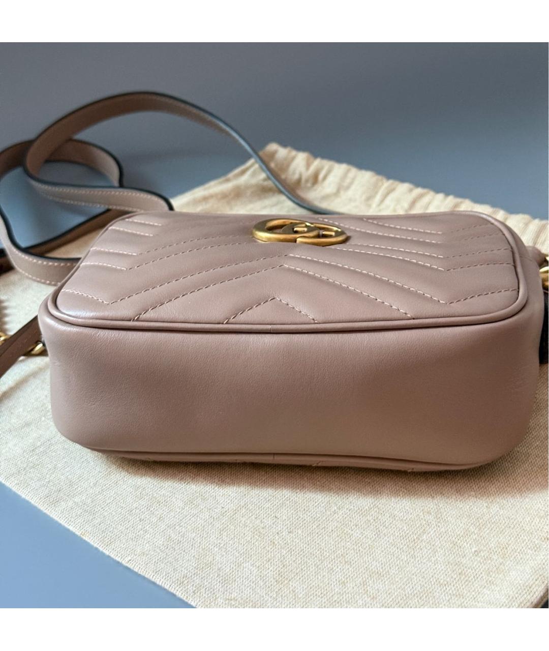 GUCCI Розовая кожаная сумка через плечо, фото 7