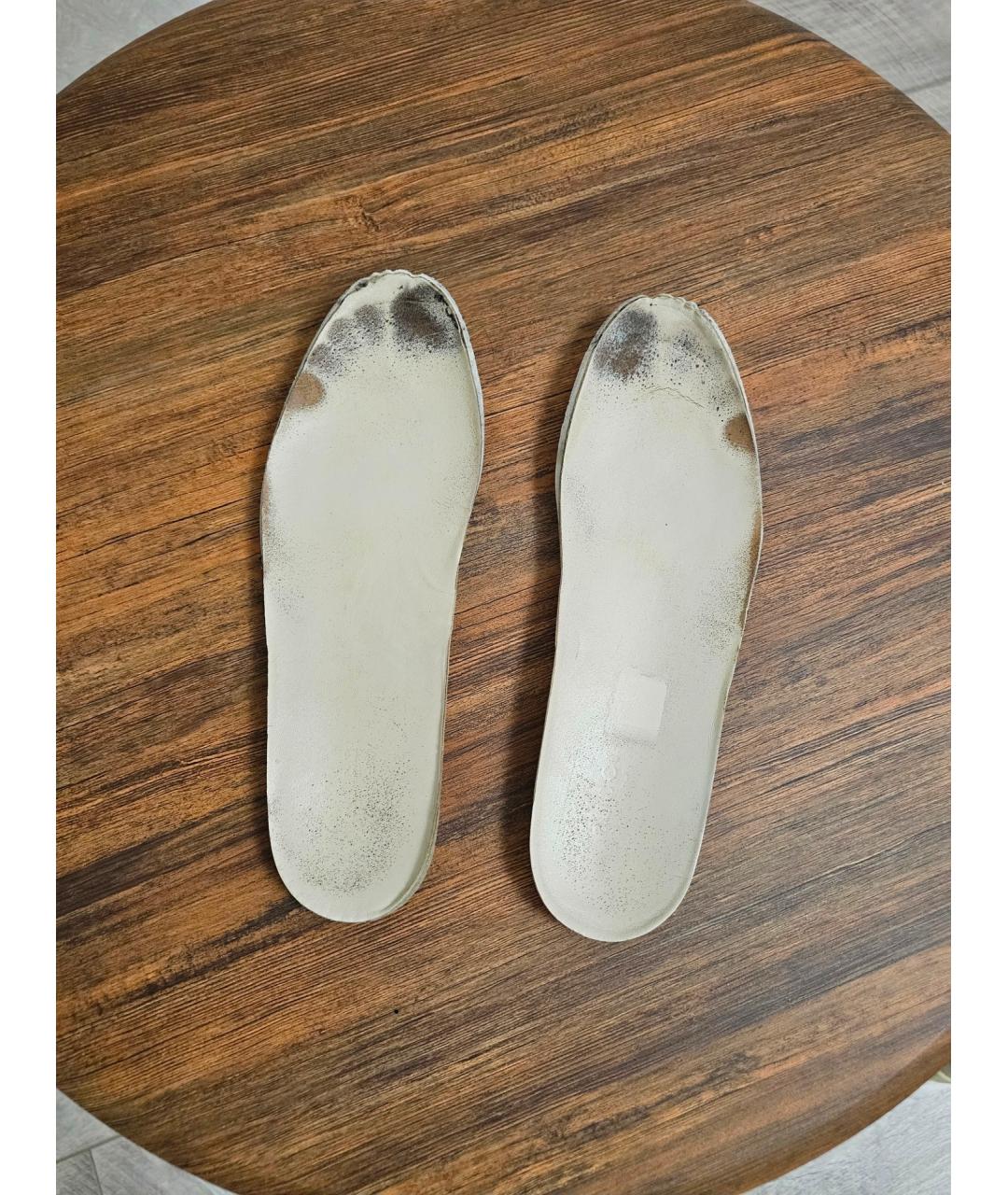 GUCCI Бежевые кожаные кроссовки, фото 9