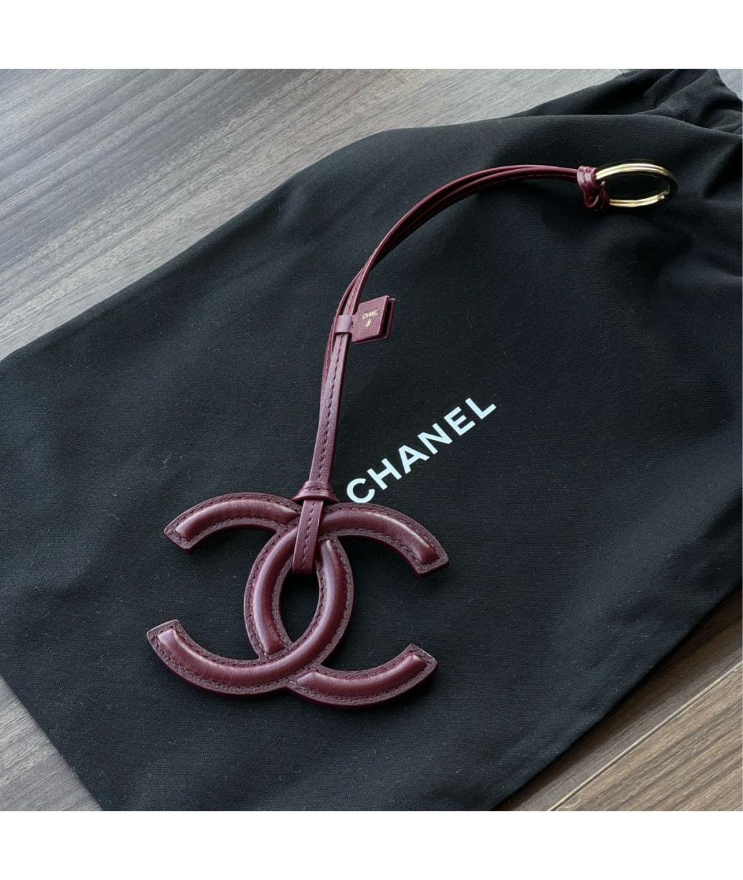 CHANEL Бордовый брелок, фото 2