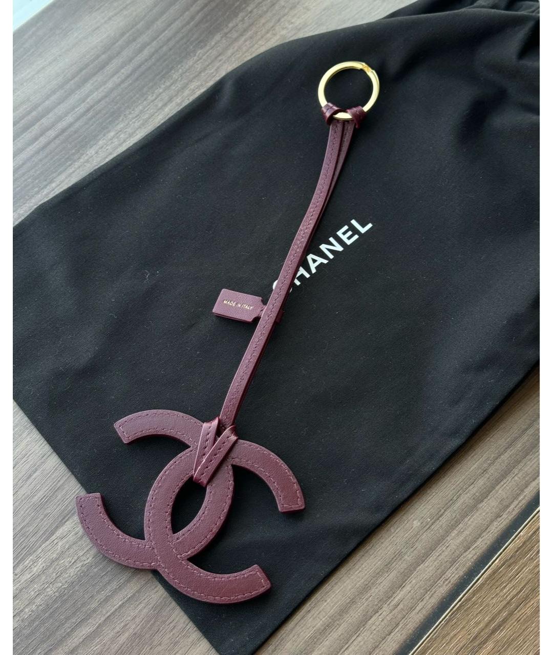 CHANEL Бордовый брелок, фото 4