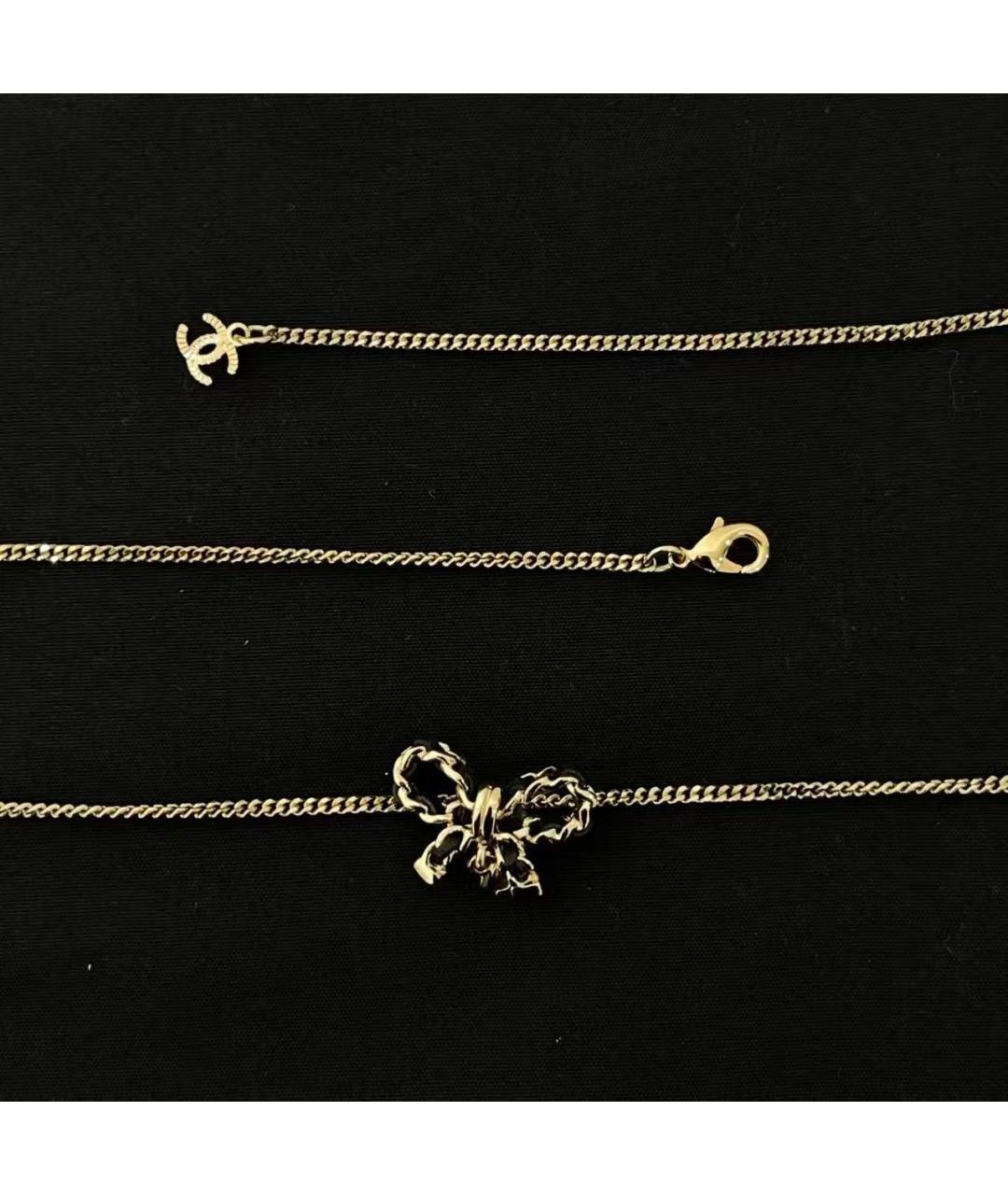 CHANEL Золотое металлическое колье, фото 3