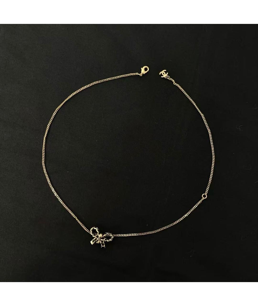 CHANEL Золотое металлическое колье, фото 8