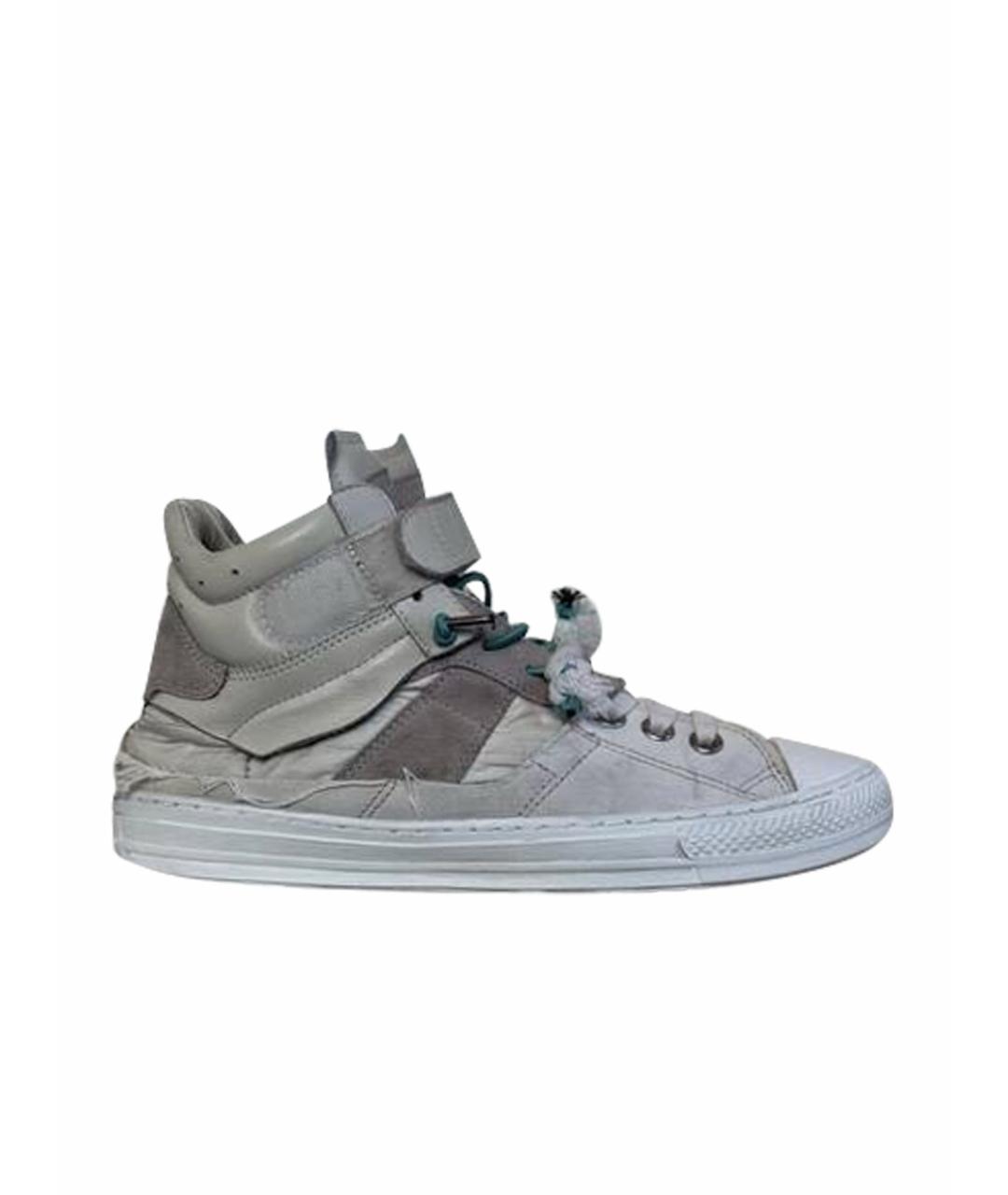 MAISON MARGIELA Белые кожаные высокие кроссовки / кеды, фото 1