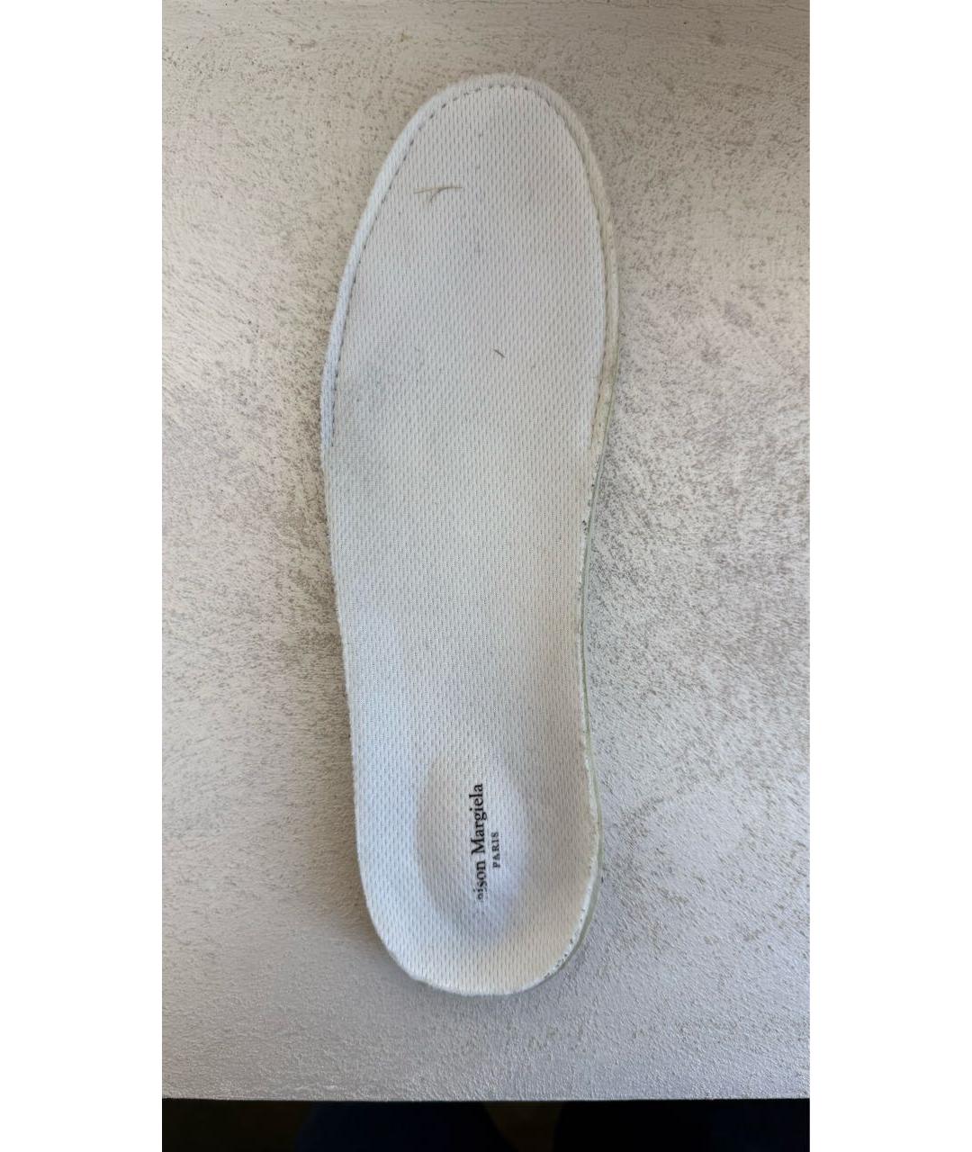 MAISON MARGIELA Белые кожаные высокие кроссовки / кеды, фото 6