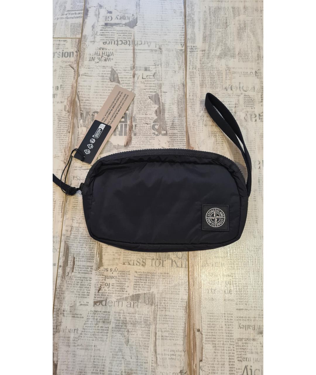 STONE ISLAND Черная барсетка, фото 3