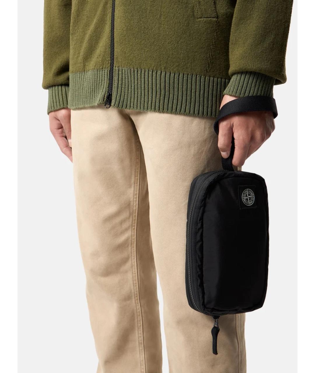 STONE ISLAND Черная барсетка, фото 2