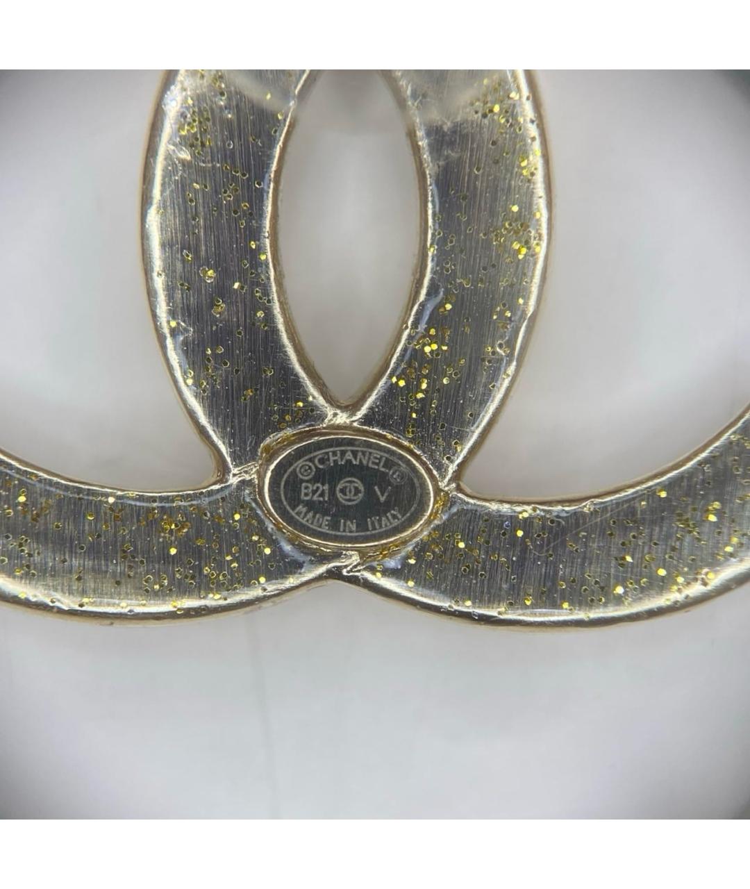 CHANEL Золотые металлические серьги, фото 6