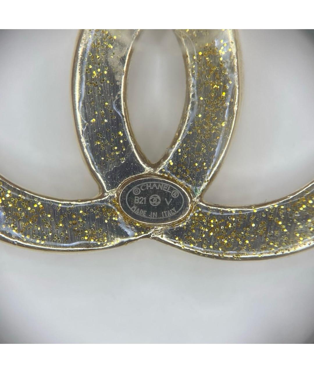 CHANEL Золотые металлические серьги, фото 7