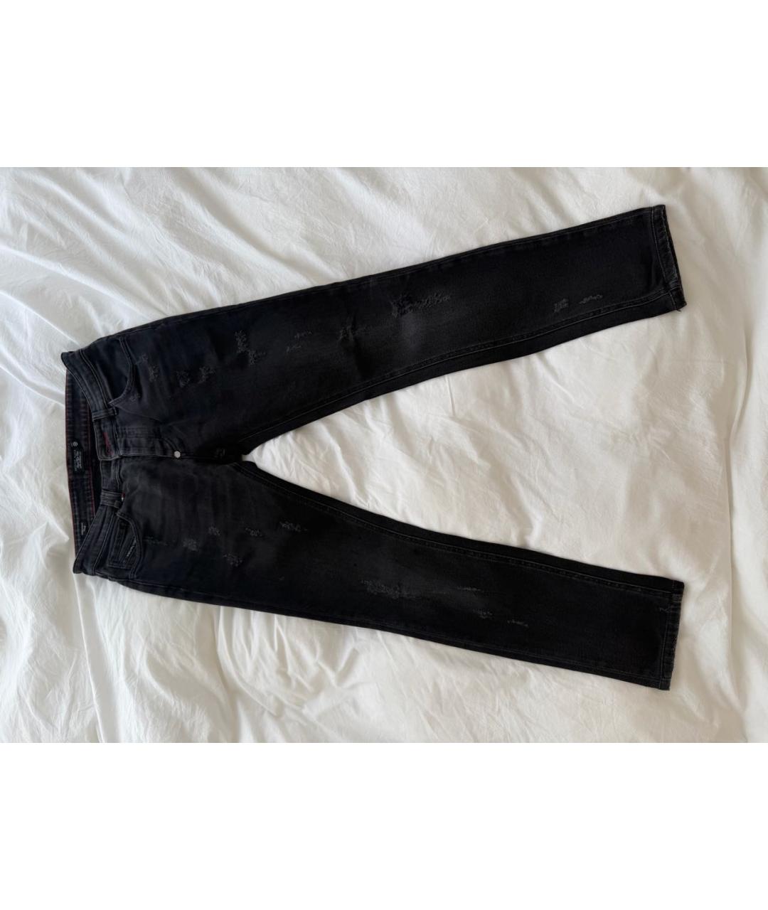 PHILIPP PLEIN Черные деним повседневные брюки, фото 7