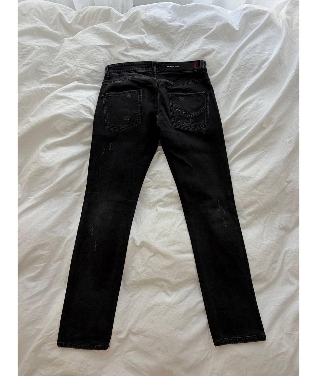 PHILIPP PLEIN Черные деним повседневные брюки, фото 2