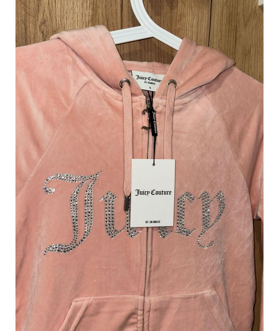 JUICY COUTURE Коралловый велюровый костюм с брюками, фото 5