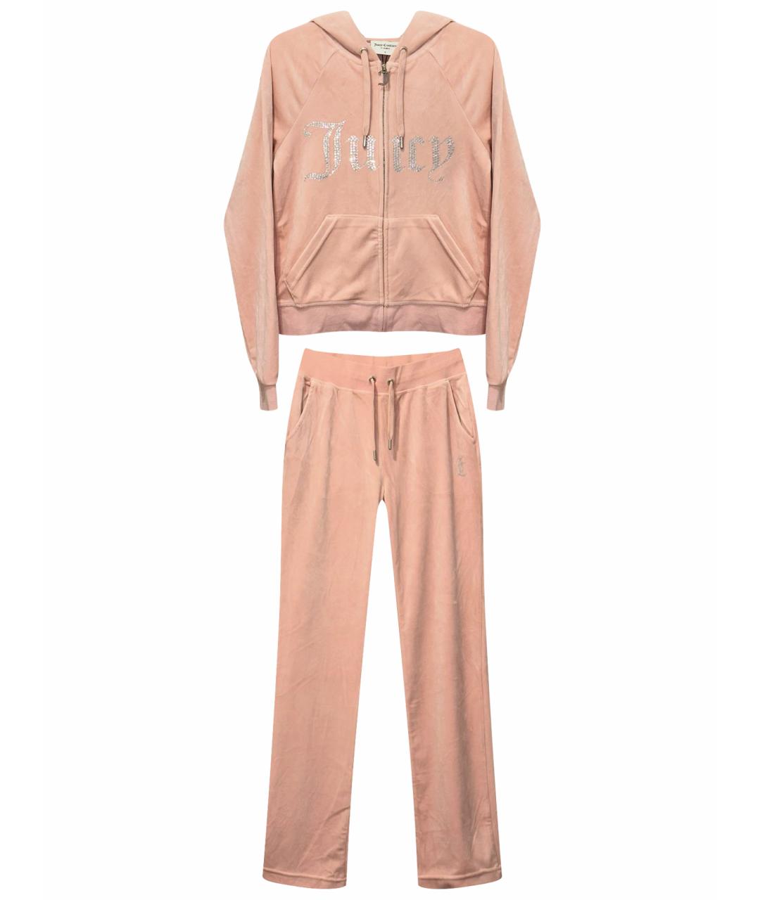 JUICY COUTURE Коралловый велюровый костюм с брюками, фото 1