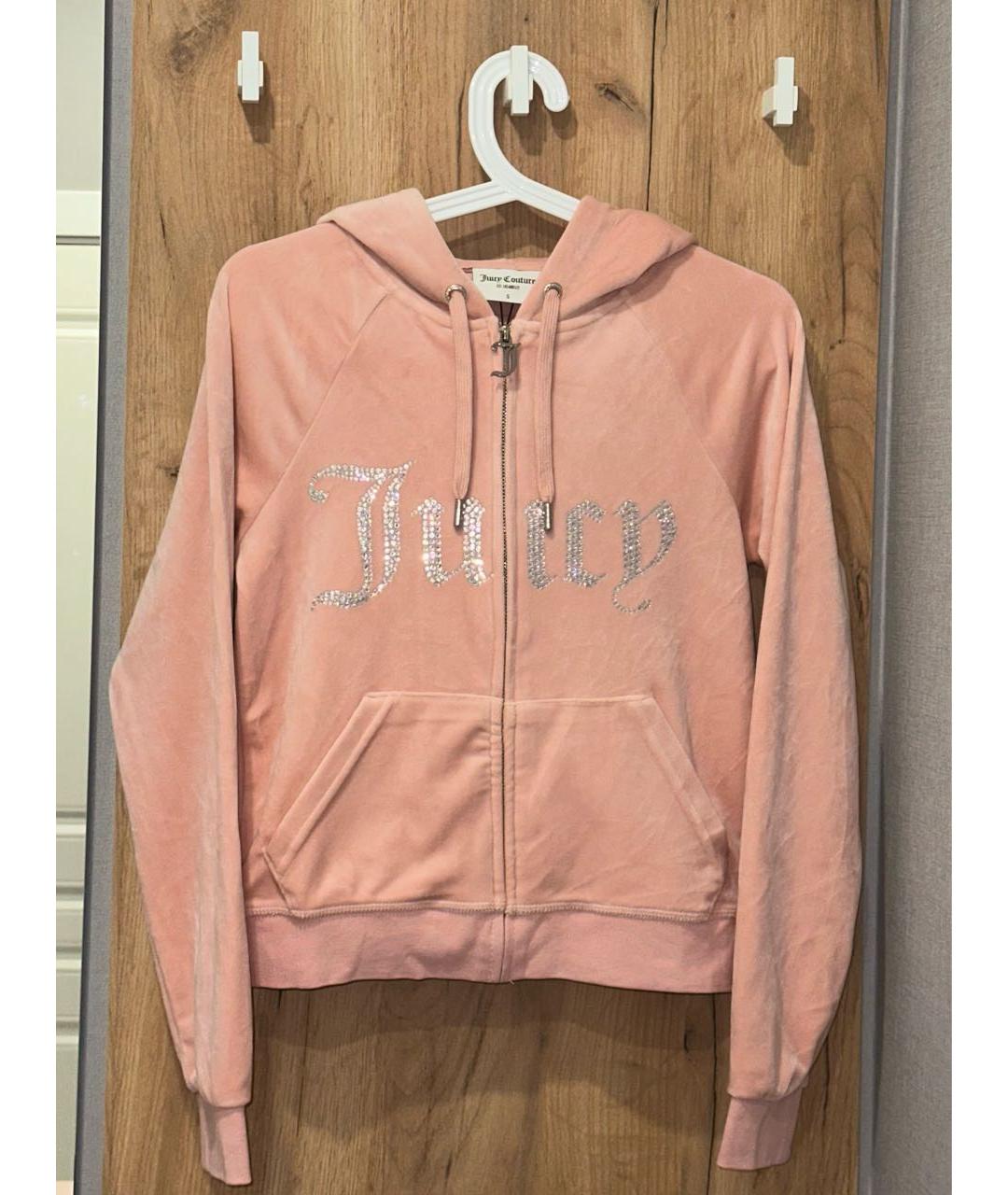 JUICY COUTURE Коралловый велюровый костюм с брюками, фото 7