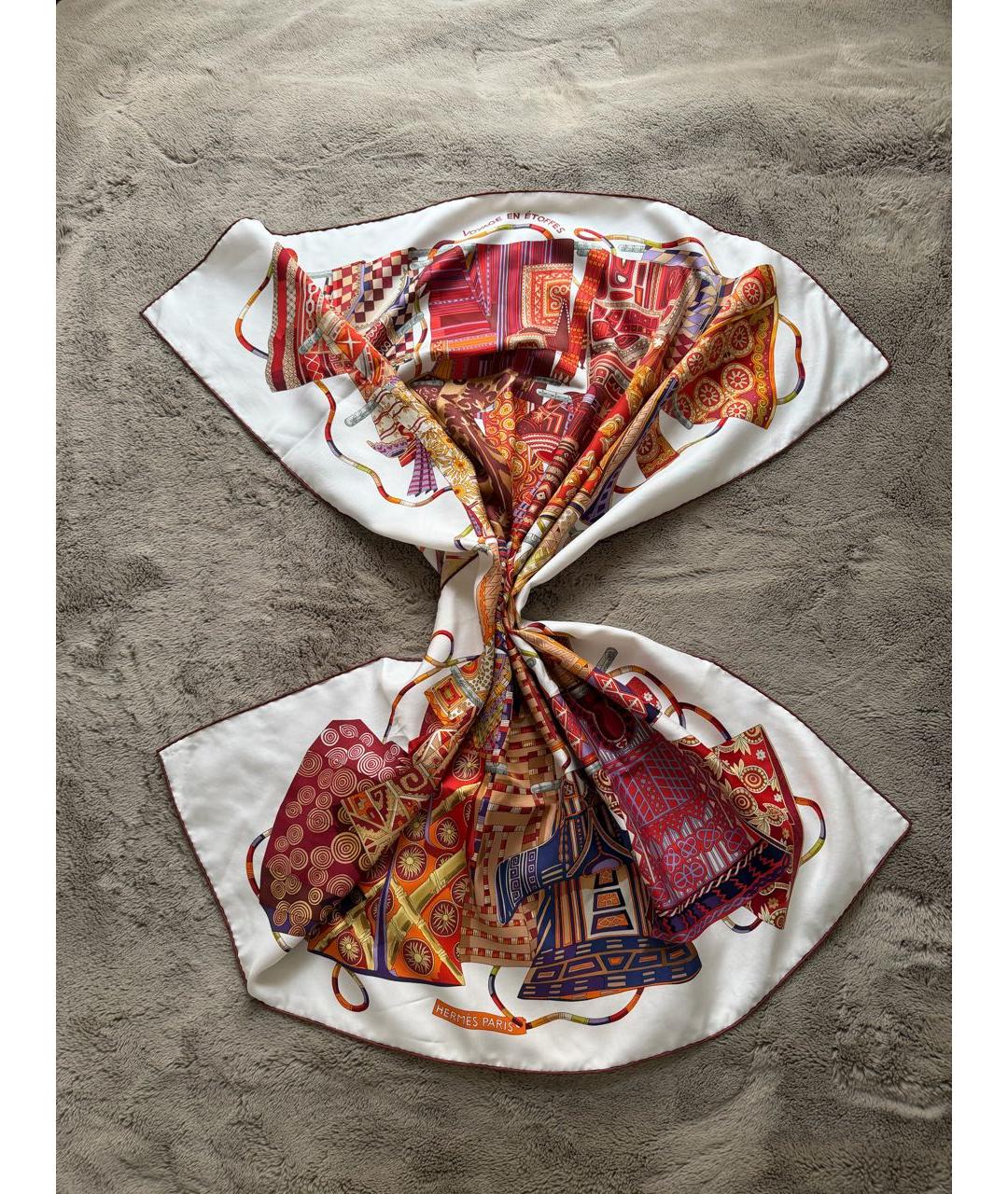 HERMES Мульти шелковый платок, фото 6