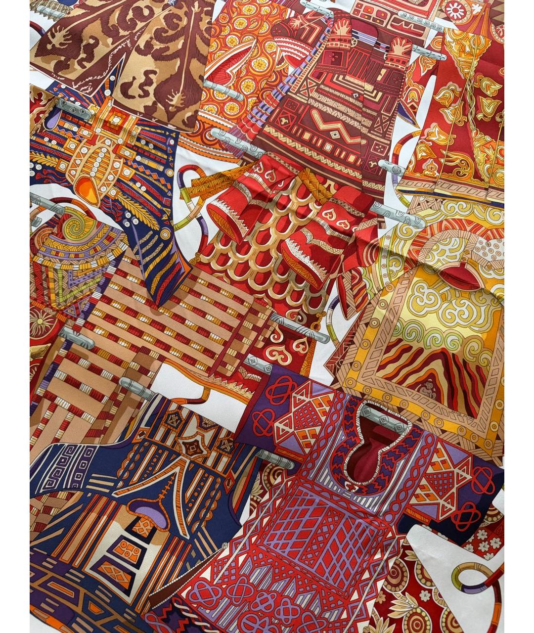 HERMES Мульти шелковый платок, фото 2