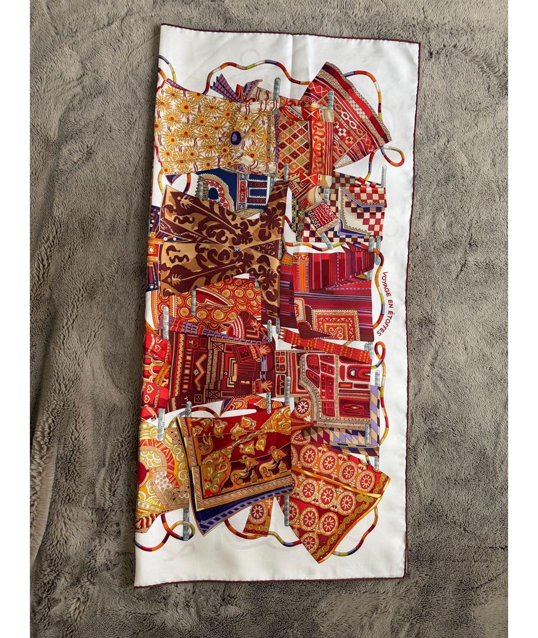 HERMES Мульти шелковый платок, фото 4