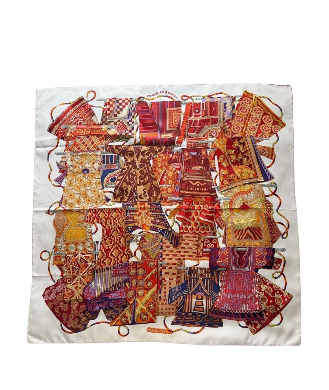 HERMES Мульти шелковый платок, фото 1