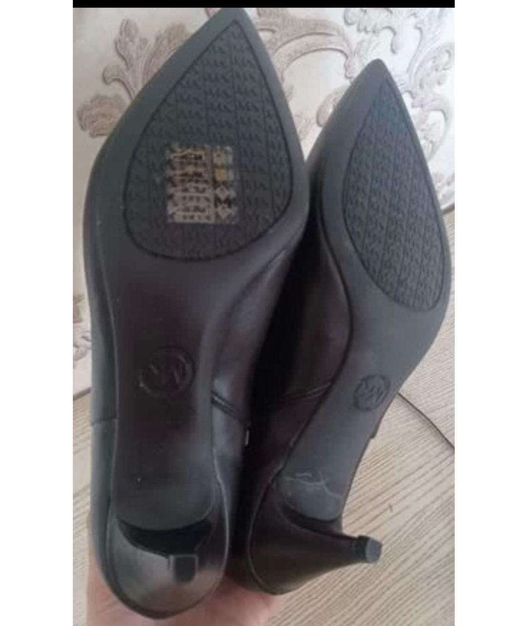 MICHAEL KORS Черные кожаные ботильоны, фото 4