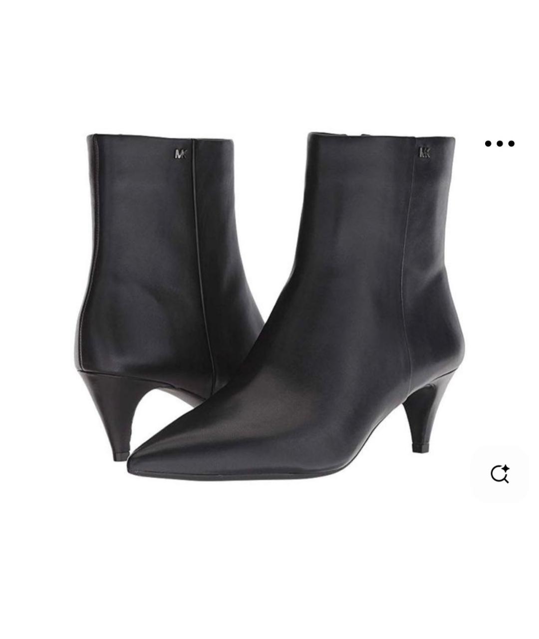 MICHAEL KORS Черные кожаные ботильоны, фото 5