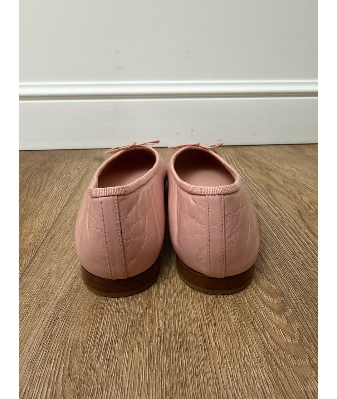 CHANEL Розовые кожаные балетки, фото 4