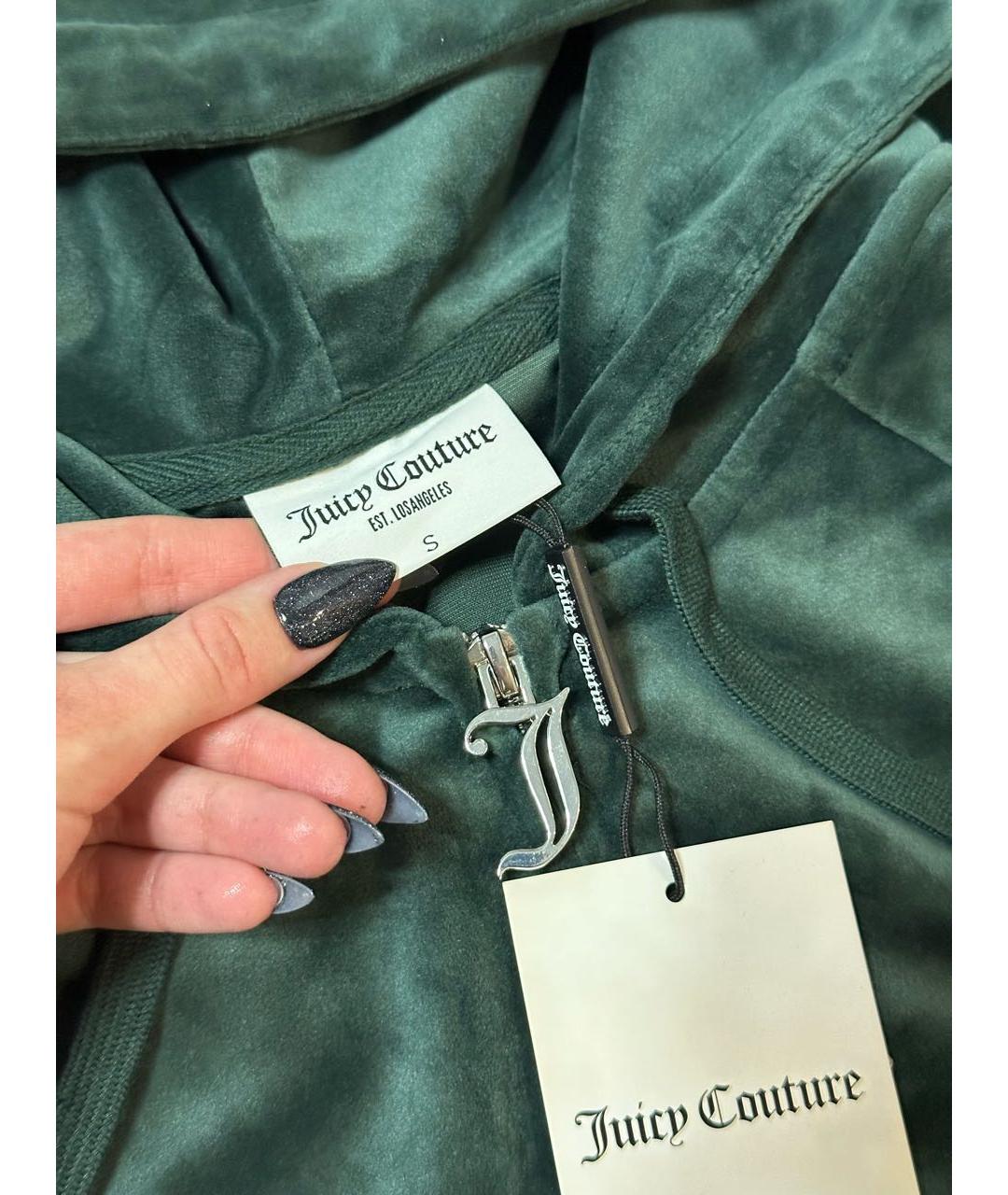 JUICY COUTURE Зеленый велюровый костюм с брюками, фото 5