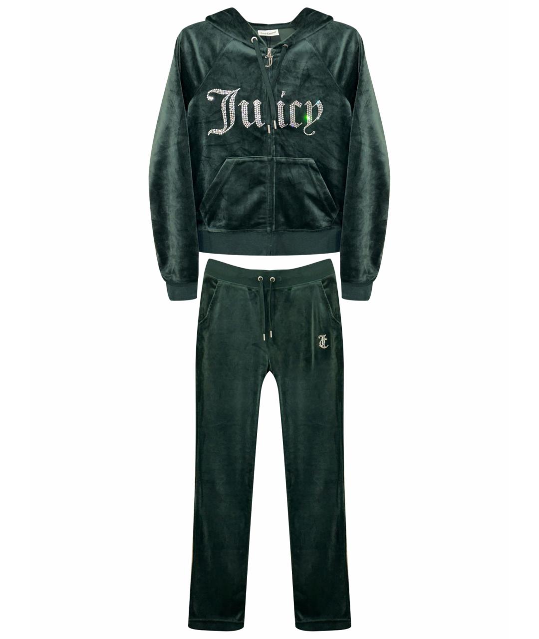 JUICY COUTURE Зеленый велюровый костюм с брюками, фото 1