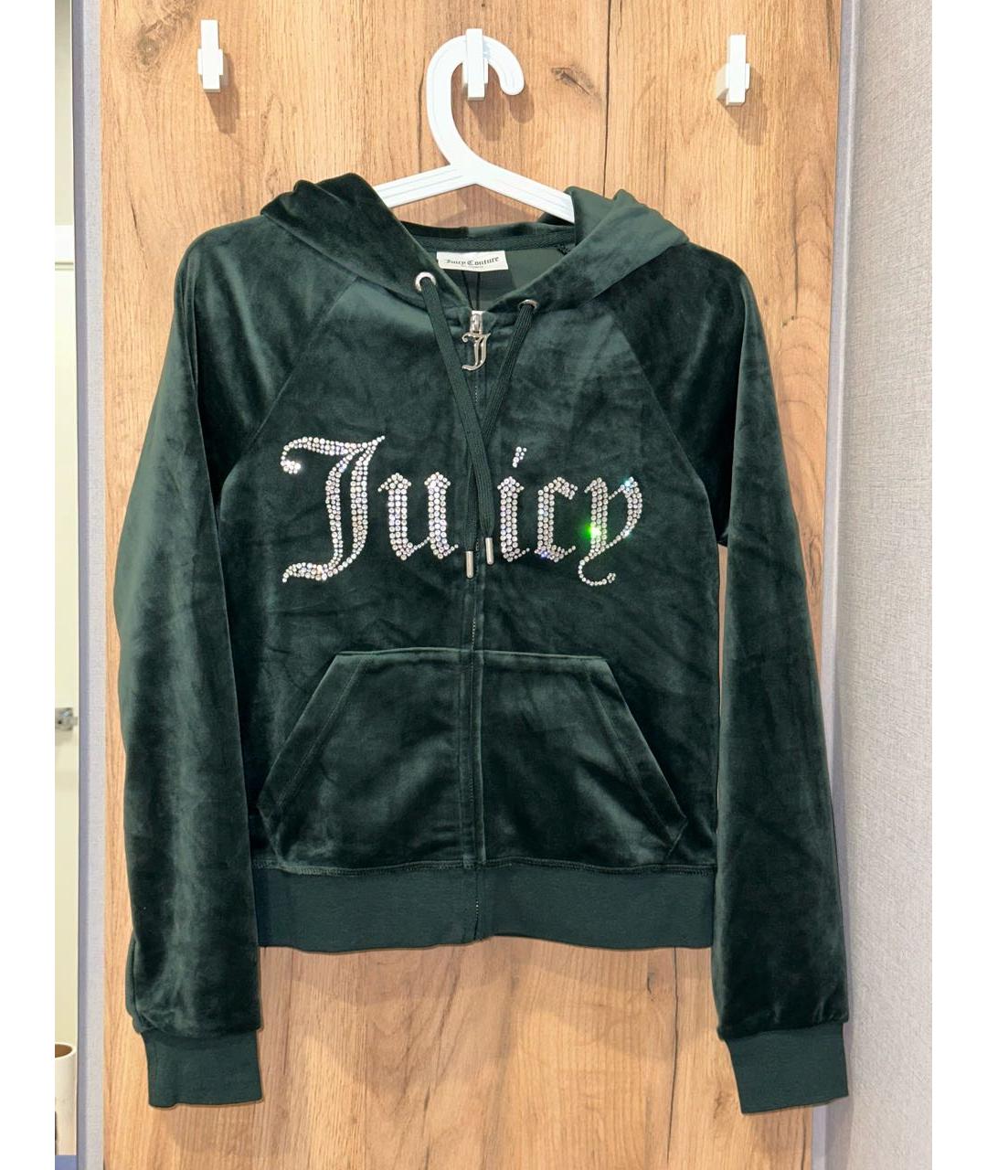 JUICY COUTURE Зеленый велюровый костюм с брюками, фото 8