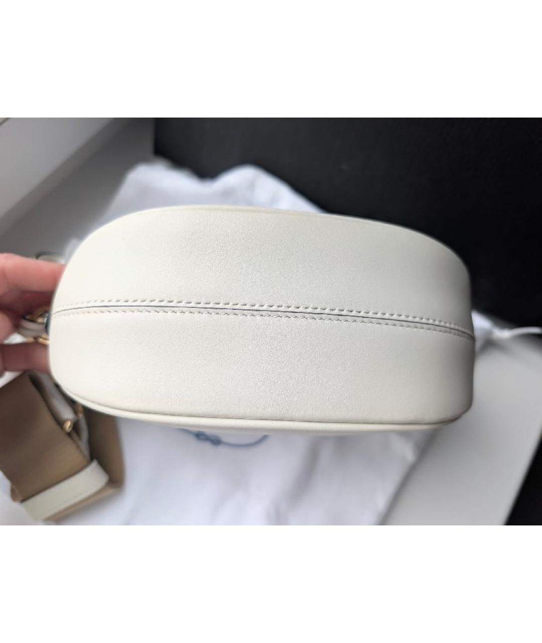 PRADA Белая кожаная сумка через плечо, фото 7