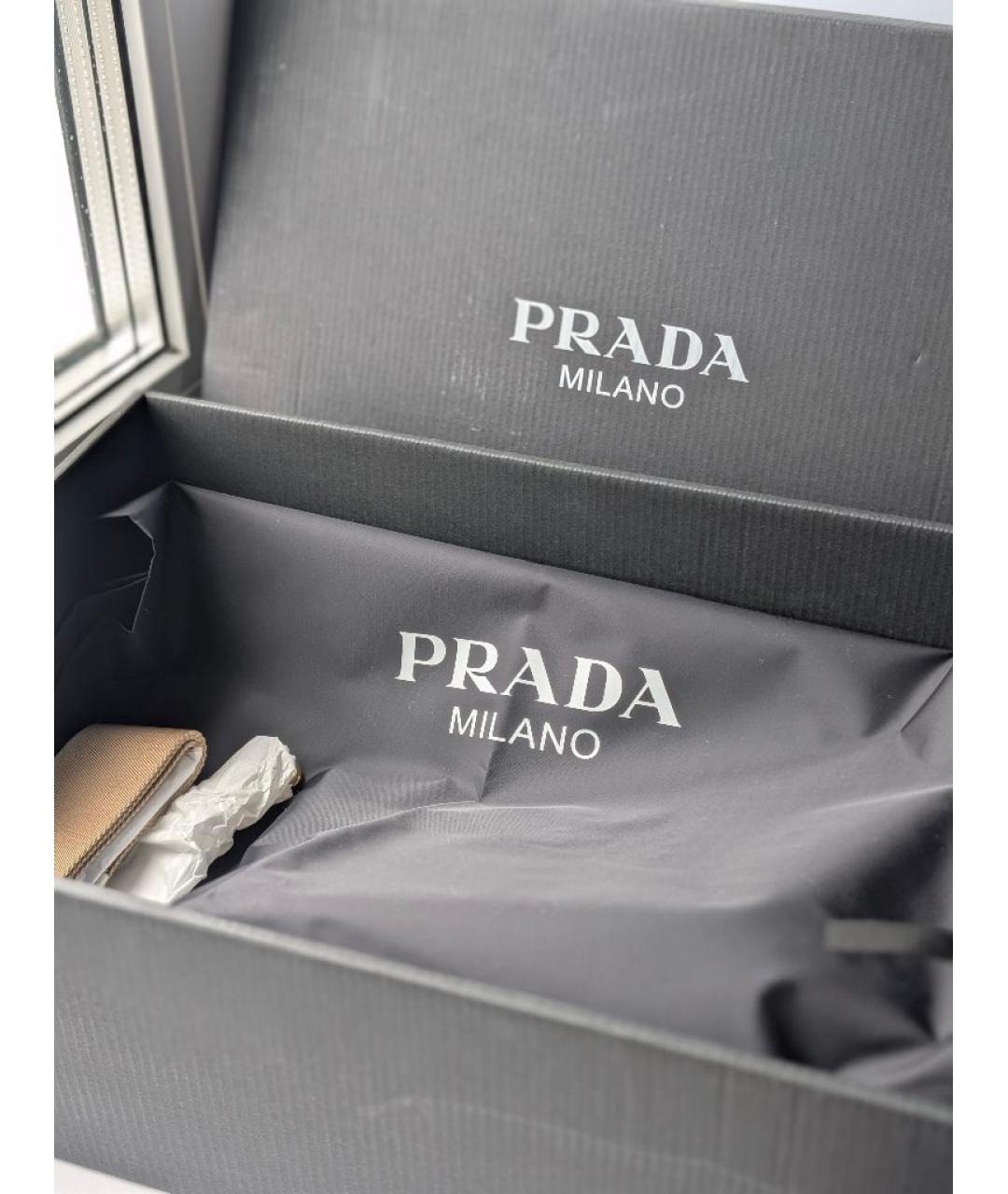 PRADA Белая кожаная сумка через плечо, фото 8