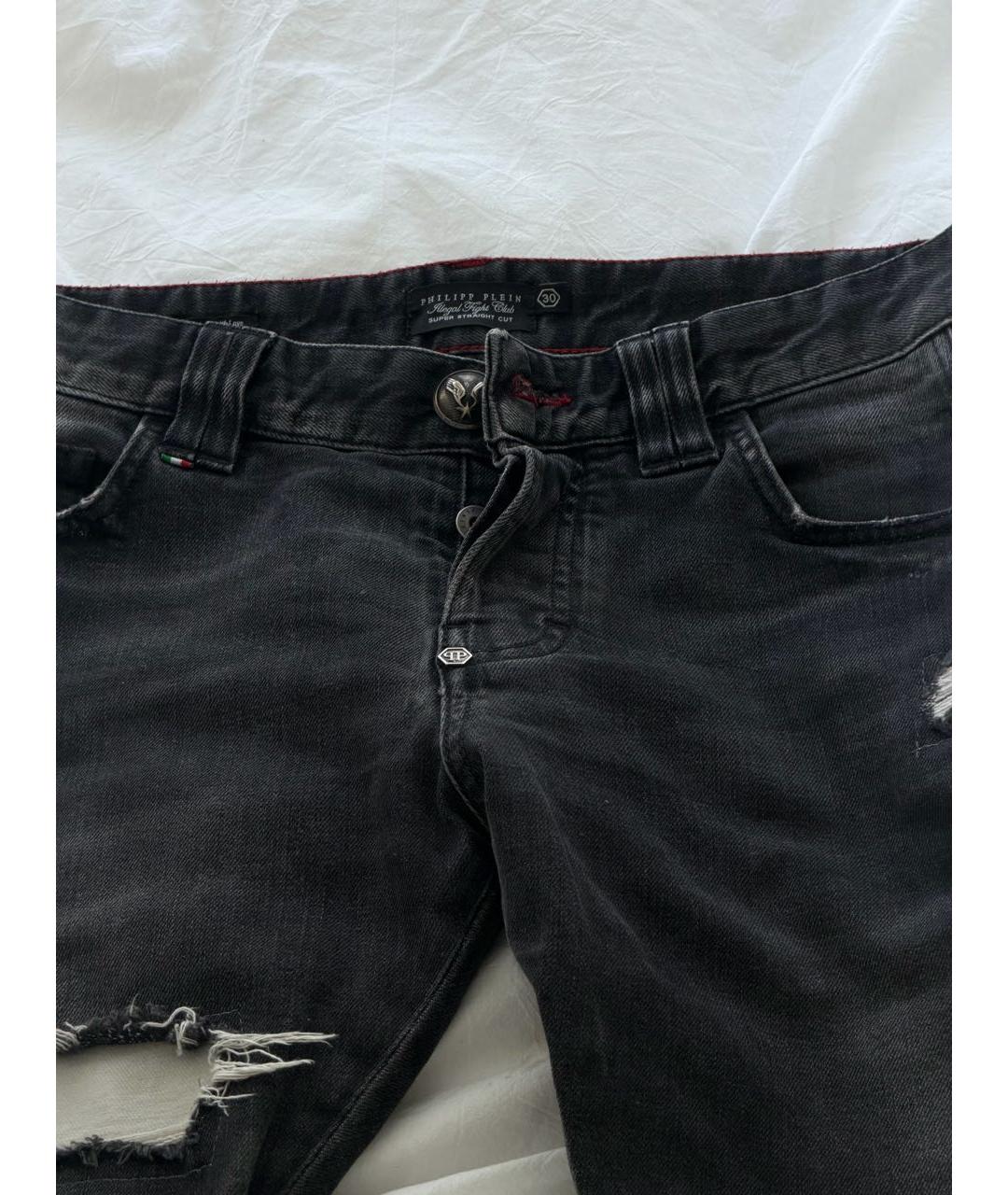 PHILIPP PLEIN Черные хлопковые джинсы скинни, фото 3