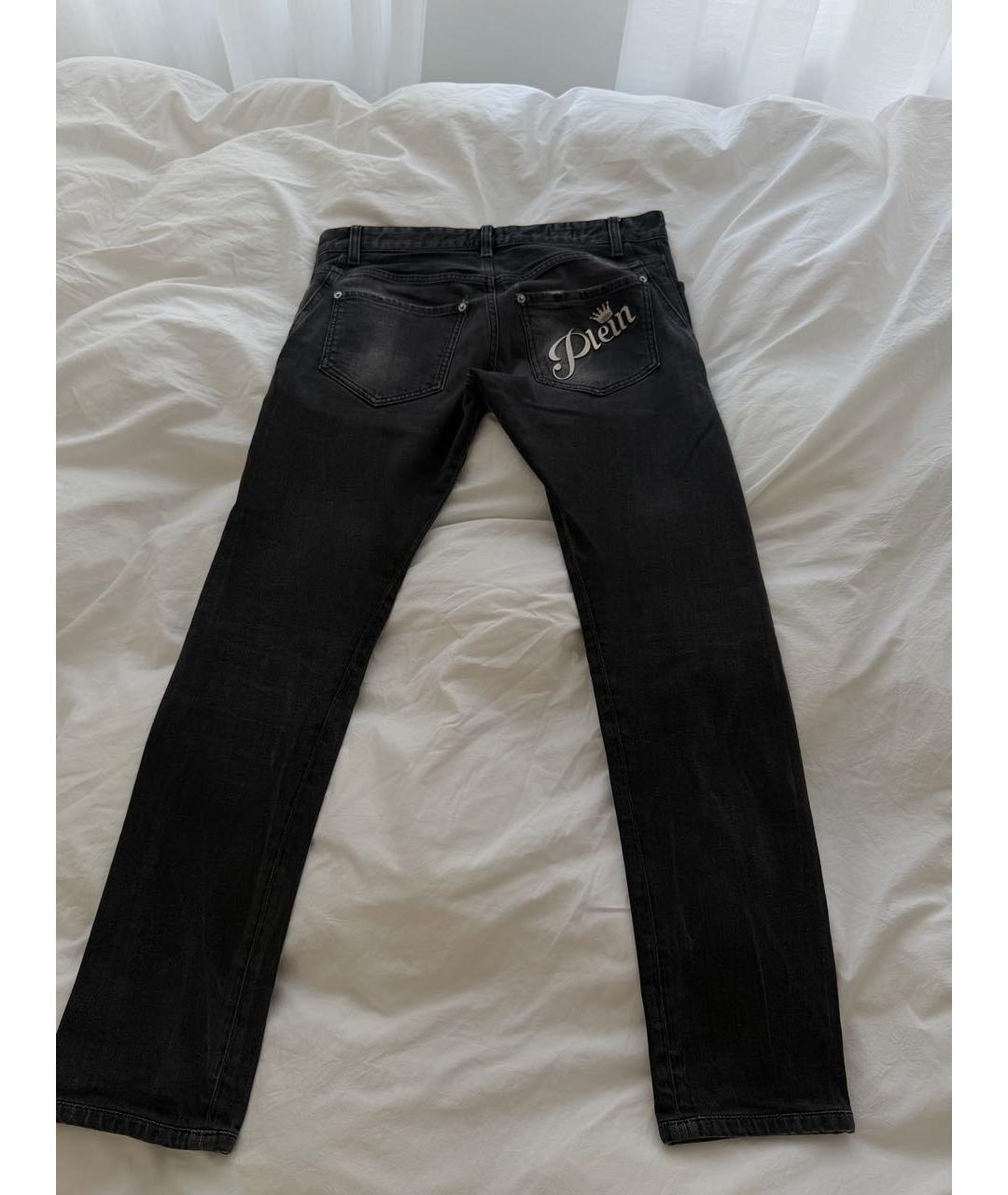 PHILIPP PLEIN Черные хлопковые джинсы скинни, фото 2